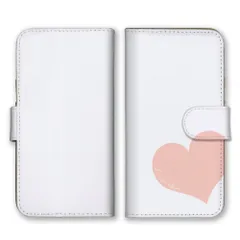 iPhone15Pro  ケース 手帳型 iPhone15 プロ スマホケース 携帯ケース ハート シンプル 推し色 ワンポイント 恋 可愛い かわいい パステル ホワイト 白色 カラー03