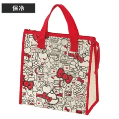 ランチバッグ 不織布保冷バッグ KTフードレッド （ ハローキティ 保冷ランチバッグ 保冷 弁当袋 お弁当袋 四角 ランチトートバッグ 保温 ランチトート お弁当箱 弁当 袋 ランチ マチ付き お弁当入れ 保冷バッグ ）