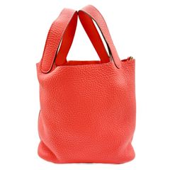エルメス(HERMES) ピコタンロックPM(18) ローズジャイプール トリヨン ゴールド金具 D刻印(2019年製造) 中古 レディース ハンドバッグ