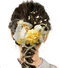 特別価格　ヘアアクセサリー 成人式 水引 赤 ヘッドパーツ アジサイ 振袖 組紐 着物 卒業式 髪飾り 七五三 浴衣 袴 髪飾り 結婚式 かすみ草 ドライフラワー カスミソウ 和装 手作り 6色展開 リボン 網 [JZOON] 和玉 H5206