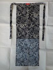 ☆ふんどし☆モノトーンの鯉と蓮模様プリント越中褌「褌工房さっぽろ」９０ｃｍ