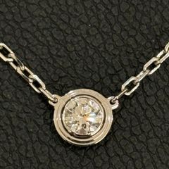 ΩNA3674 展示級！大人気！ Cartier カルティエ ネックレス ダムール LM ディアマンレジェ 750 K18WG ホワイトゴールド ダイヤモンド レディース ギャランティ 箱 付き