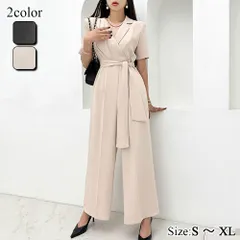 【グラシア】キャバドレス オールインワン・スーツ ハイウエスト アシンメトリー クール パッド ワイドパンツ 個性的 レディース