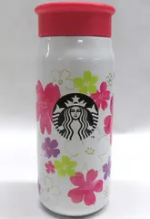 【中古】マグカップ･湯のみ SAKURA2024 ステンレスミニボトルホワイト 355ml 「スターバックスコーヒー」