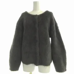 プラステ PLST 23AW フェザーヤーン 2WAY カーディガン ニット クルーネック 長袖 12-3403005 S グレー /EA