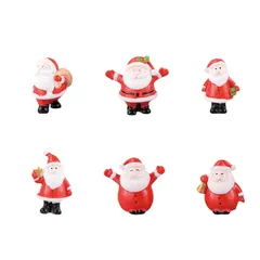 【数量限定】窓 園芸 装飾 鉢植え 盆栽 卓上 DIY 置き物 飾り クリスマス 手芸用品 クリスマス 樹脂 可愛い クリスマスプレゼント クリスマスオーナメント ミニ サンタクロース (サンタ) 6個セット 置物 ミニチュア