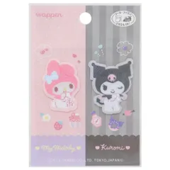 【メール便】マイメロディ＆クロミ ワッペン アイロンパッチシール2枚セット サンリオ パイオニア 手芸用品 キャラクター グッズ 