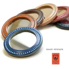 手鏡 おしゃれ コンパクトミラー 小さい 丸 ブランド ハンドミラー 丸型 コンパクト 栃木レザー レザー 本革 本皮 牛革 牛皮 レディース 可愛い オシャレ プレゼント 日本製