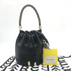 新品未使用 MARC JACOBS マークジェイコブス ザ・バケット 2WAY ハンド ショルダー バッグ レザー ブラック レディース k5822
