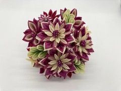 髪飾り 箱入 赤紫･白 花 co421-0012