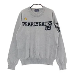 サイズ：0 PEARLY GATES パーリーゲイツ  ニットセーター ロゴ ニコちゃん グレー系 [240101394002] ゴルフウェア レディース ストスト