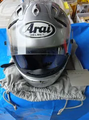 アライ　Arai rx-7rr4 キズあり　55-56 美品]Araiアライ RX-7RR4ヘルメット アルミナシルバー サイズ55