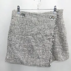 ◇ ⊂ ZARA ザラ ツイード柄 ショートパンツ サイズM ブラック ホワイト レディース E  【1502060018098】