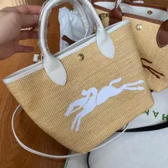 【新品・正規品】LONGCHAMP かごバッグ ハンドバッグ トートバッグ ショルダーバッグ 3WAY 収納力抜群 夏コーデに最適 軽量 人気バッグ