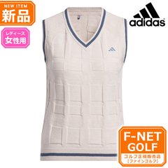 新品 【パテモープ】春 夏 モデル adidas アディダス ゴルフウェア IYW60 GO-TO ウィンドペン Vネック ベスト [ウィンドペン柄 ニット] （レディース）