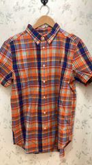 お品物は綺麗です。ラルフローレンオレンジチェックのシャツ１７０