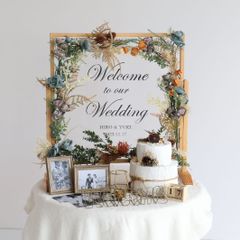 DIY ウェルカムボード用　アクリルパネル　ベース　ホワイトカラー　スタンド付き　 ウェルカムスペース おしゃれ 結婚式 ウエディング　アートフレーム 木製　高さ調整