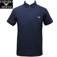 新品 エンポリオ アルマーニ ポロシャツ メンズ 半袖 鹿の子 ネイビー EMPORIO ARMANI BEACHWEAR 211804 4R461 06935のサムネイル