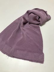 【中古】 帯揚げ 正絹 縮緬 薄紫無地 