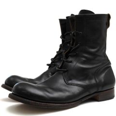 ダブルジェイケイ／wjk レースアップブーツ シューズ 靴 メンズ 男性 男性用 レザー 革 本革 ブラック 黒  892 race up boots-cow leather プレーントゥ レザーソール