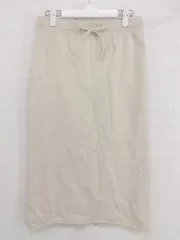 ◇ BEAUTY&YOUTH ビューティ&ユース UNITED ARROWS バックスリット 膝下丈 タイト スカート ベージュ レディース  【中古】 【1206010003805】