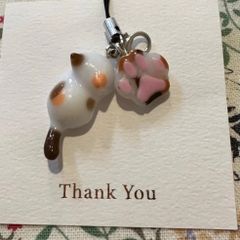 猫チャーム レジン 三毛猫 肉球 ハンドメイド キーボード - メルカリ