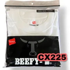 [ヘインズ] ビーフィー Tシャツ BEEFY-T 1枚組 綿100% 肉厚生地 ヘビーウェイトT H5180 ホワイト XS※日焼けジミあり　管理CX225