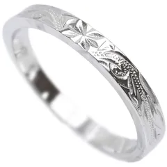 ハワイアンジュエリー リング プルメリア スクロール ホヌ 記念日 誕生日 プレゼント ギフト サージカルステンレス スチールシルバー grs8545