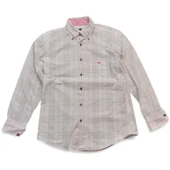 BURBERRY BLACK LABEL バーバリーブラックレーベル ボタンダウンシャツ 長袖 ホースロゴ刺繍 チェック サイズ3（L） メンズ