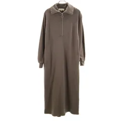B:MING by BEAMS ビーミングバイビームス 長袖 ハーフジップ ロングワンピース S グレー レディース 古着
