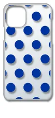 【新品未使用】iPhone11 アイフォン11 クリア ハードケース ドット柄 水玉 (ネイビー) スマホケース カバー cl-iphone11-dotsmall-14