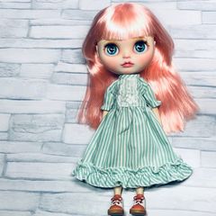 ワンピース  グリーンストライプ(R-4)