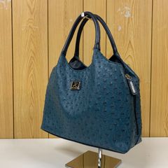 値下げZAO オーストリッチ 2wayハンドバッグ JRA認定 ブルー - メルカリ