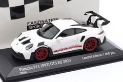 ミニチャンプス 1/43 ポルシェ 911 992 GT3 RS 2023 MINICHAMPS PORSCHE white red rims & decor