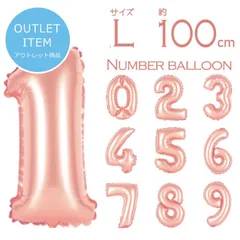 40ｲﾝﾁ 約100cm ローズゴールド 金 数字 風船 ナンバーバルーン 誕生日 バルーン 飾り付け 飾り 壁 バースデー 記念日 イベント