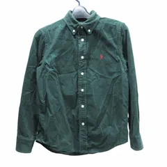 ポロ ラルフローレン POLO RALPH LAUREN コーデュロイシャツ ボタンダウンシャツ ロゴ刺繡 長袖 緑 グリーン M