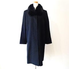三陽商会 Carat アンゴラ100% ミンクファー ロングコート 黒 7AR 