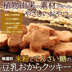 【無選別 約250g×2袋】米粉とてんさい糖の豆乳おからクッキー 植物由来で素朴な美味しさ スイーツ 洋菓子 焼菓子 sweets