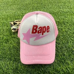 新品未使用 bapesta A BATHING APE メッシュ　ロゴ　キャップ 帽子