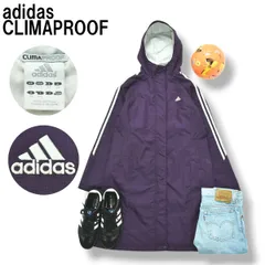 アディダス adidas クライマプルーフ CLIMAPROOF 中綿 ベンチ コート ロング丈 ウィンドブレーカー ジャンパー ラグランスリーブ L パープル レディース ♪