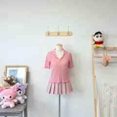 ヴィンテージ 8 8Seconds ピンク カラー 半袖 ニットのサムネイル