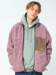 ファーストダウン フリース ボアジャケット ボアフリースジャケット FIRST DOWN メンズ ユニセックス もこもこ 秋服 冬服 アウトドア F542015 ピンク