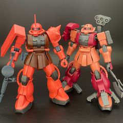 ガンプラ【中古品】 HGUC 1/144 MS-06S シャア専用ザクII 　HGBF 1/144 ザクアメイジング　2体セット　バンダイ 545