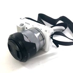 SONY ソニー NEX-F3 ミラーレス一眼カメラ レンズ 0.25m/0.82ft φ49 E.3.5-5.6/18-55 OSS ホワイト 動作確認済み【OE-852】