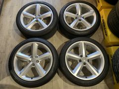 【2503020】AUDI アウディ A4 純正 ホイール 18インチ 8.5J +29 PCD112 5H + PIRELLI CintuRato P7 245/40R18 2010年 4.5mm