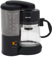 [山善] コーヒーメーカー 650ml 5杯用 ドリップ式 アイスコーヒー 簡単操作 保温機能 水量目盛り付き コンパクト ブラック YCA-502(B)のサムネイル