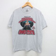 L/古着 ジャージーズ 半袖 ビンテージ Tシャツ メンズ 00s オハイオ クルーネック グレー 霜降り 25may21 中古