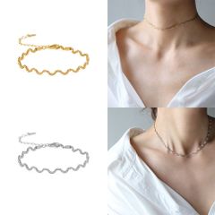 ステンレスブレスレット　ネックレス　アクセサリー　金属アレルギー対応　INS　デザイン　18Kコーティング