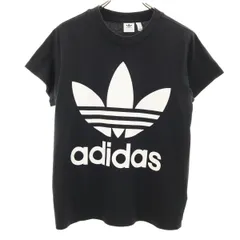 adidas Originals アディダスオリジナルス トレフォイルロゴ 半袖 Tシャツ S ブラック レディース 古着