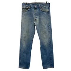 levi’s デニムパンツ W34 インディゴブルー リーバイス ジップアップ 501 コットン100% アメカジ ジーンズ 古着卸 アメリカ仕入 2506-1325